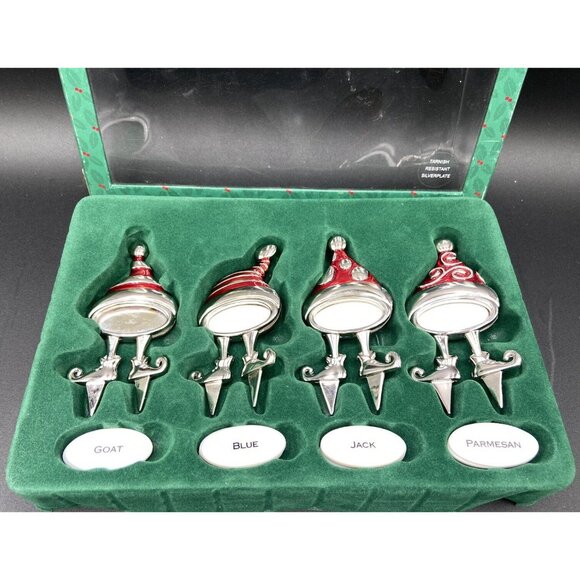 Christmas Cheese Santa Hat Elf Markers Reed Barton 19 Blends Quality Set 2601 - Picture 3 of 5